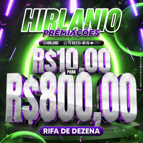RIFA-SE R$ 10 PRA R$ 800 💰